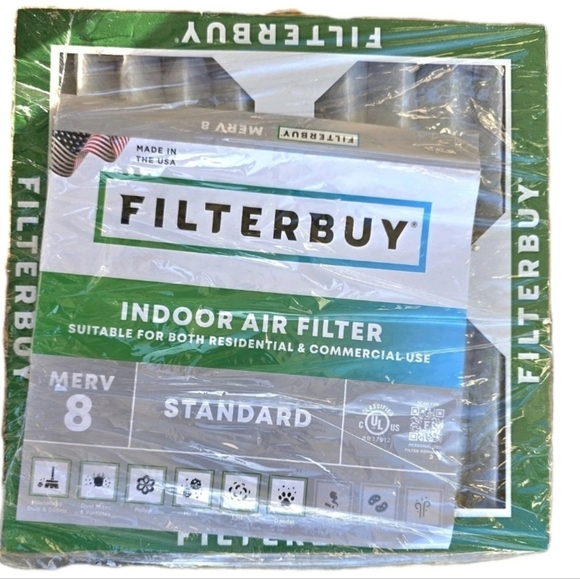 Filterbuy 10 x 10 X 1 Indoor Air Filter, Replacement for HVAC AC MERV 8 2 Pack - Picture 6 of 6